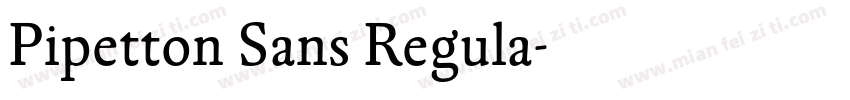 Pipetton Sans Regula字体转换